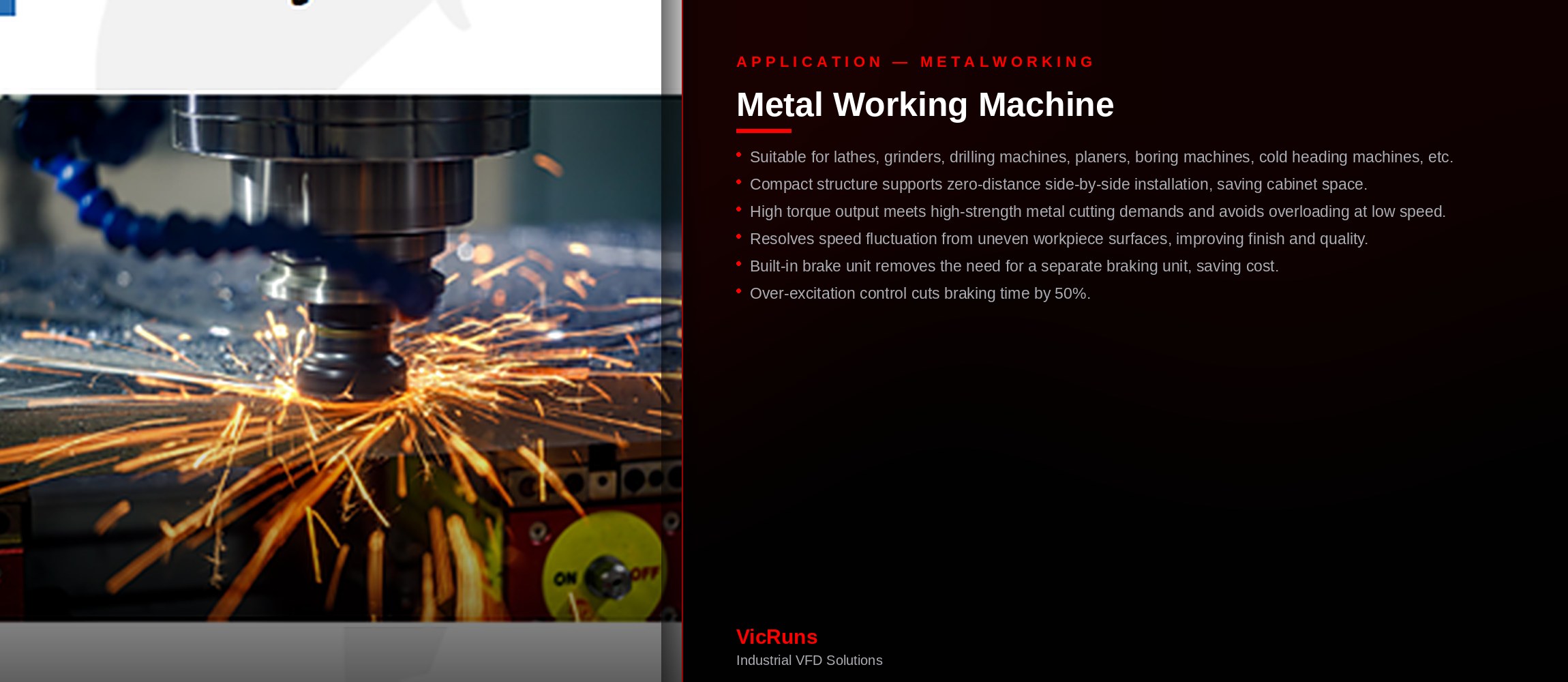 VicRuns inverter for metal working machines: lathes, drilling and grinding